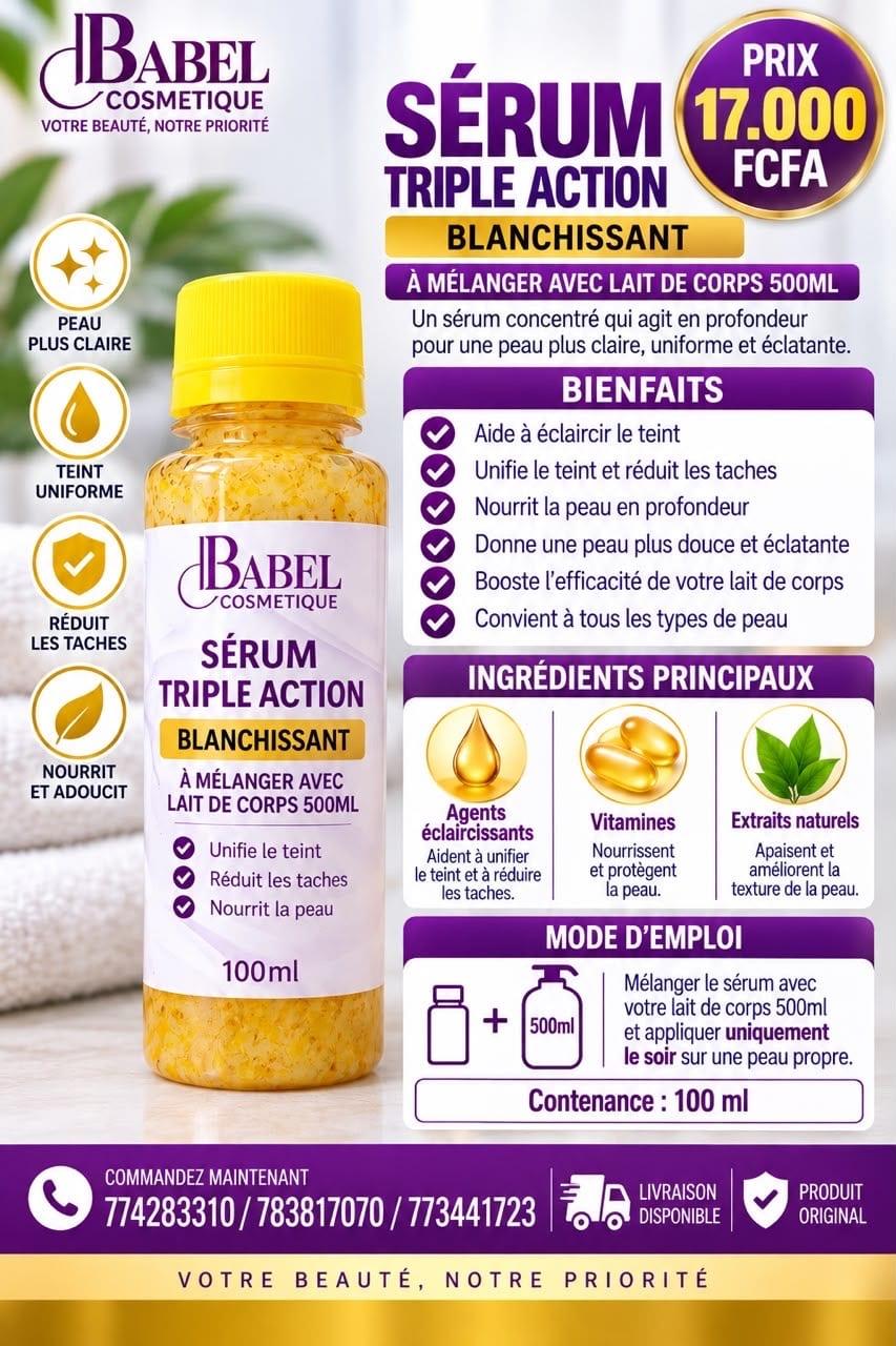 Sérum triple action – Babel Cosmétique