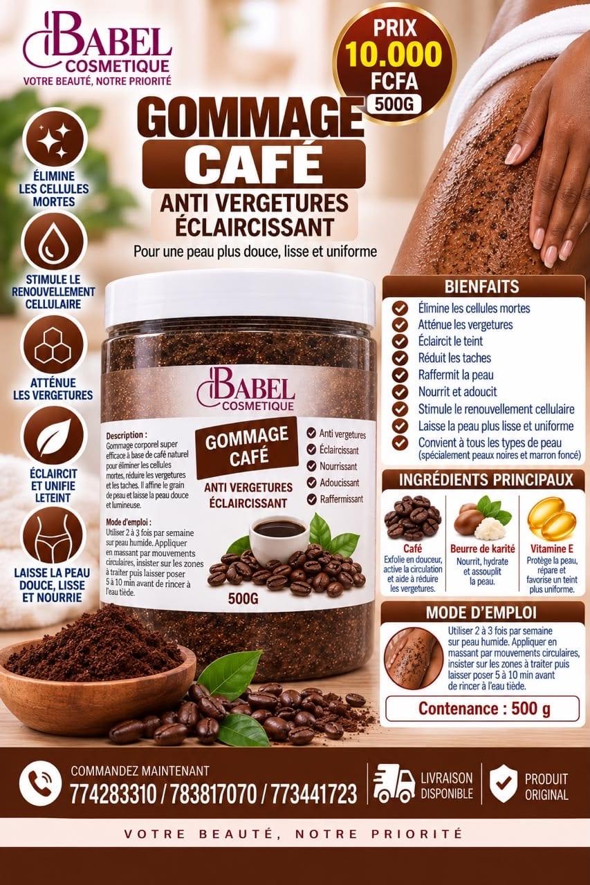 Gommage café GM – Babel Cosmétique