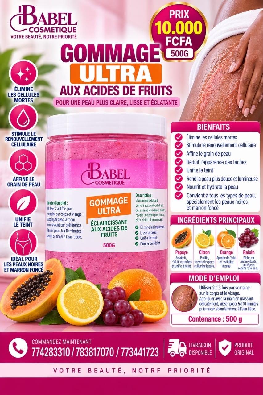Gommage acides de fruits GM – Babel Cosmétique