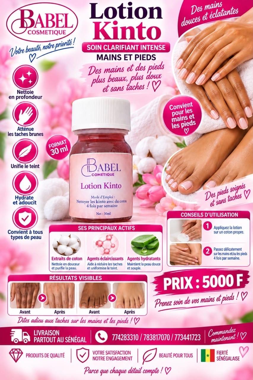 Lotion Kinto mains et pieds – Babel Cosmétique