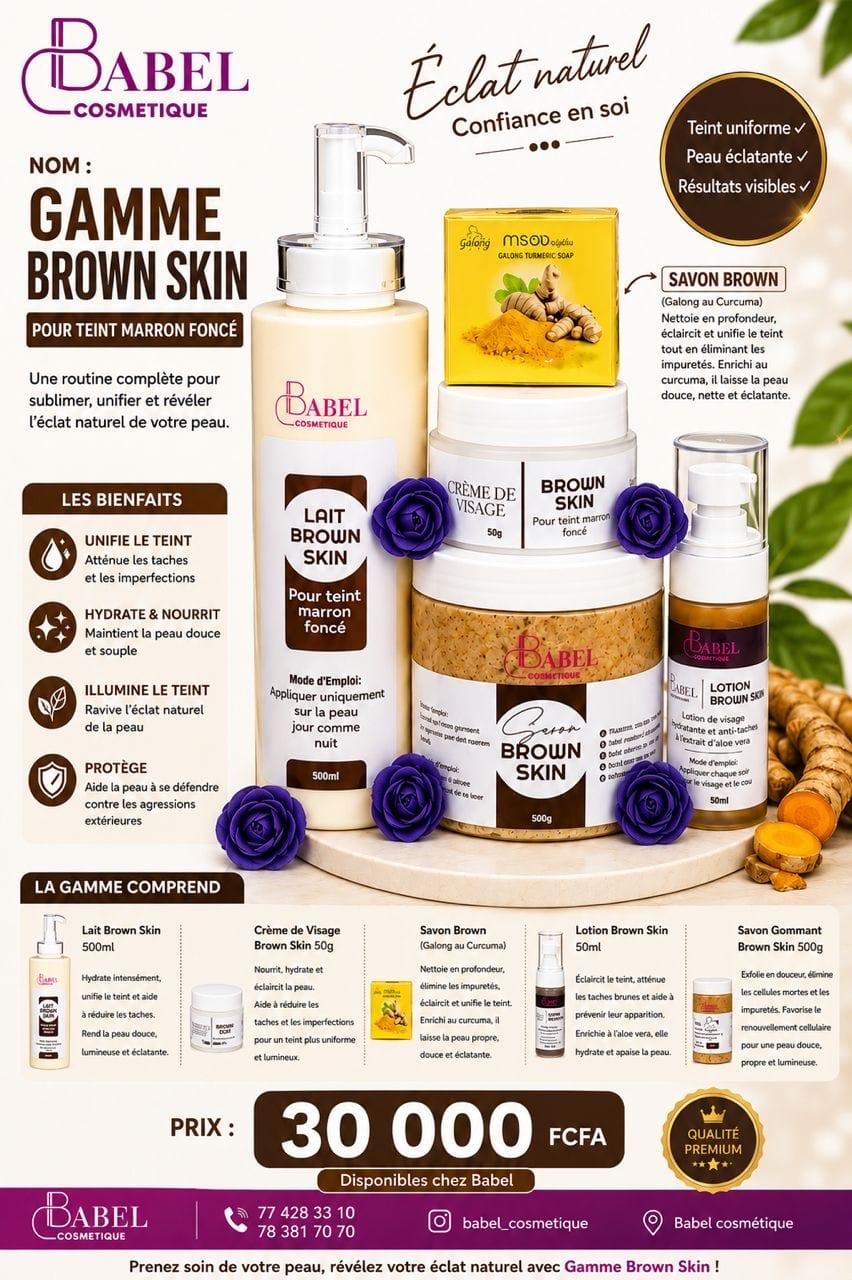 Gamme Brown Skin GM – Babel Cosmétique